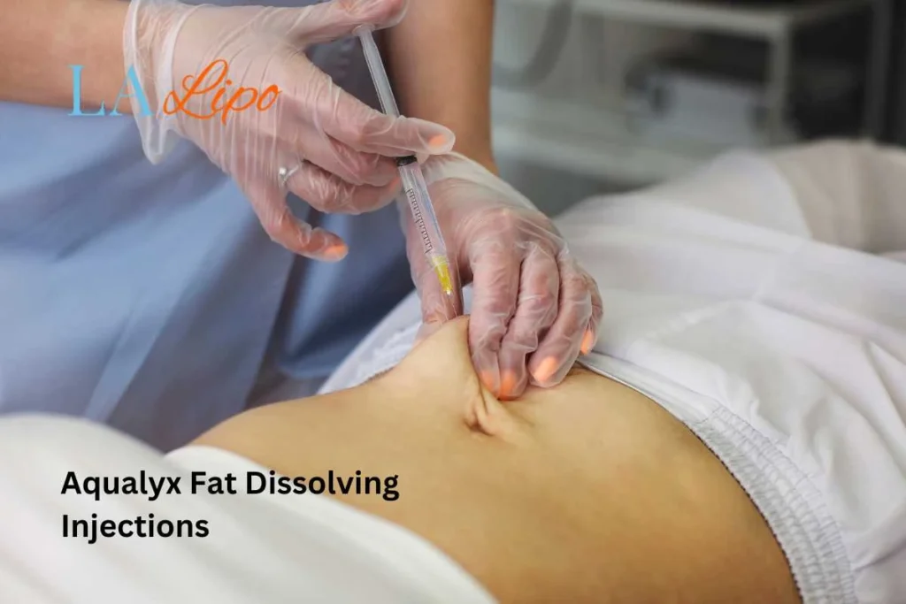woman having fat dissolving injections Marlow in the stomach