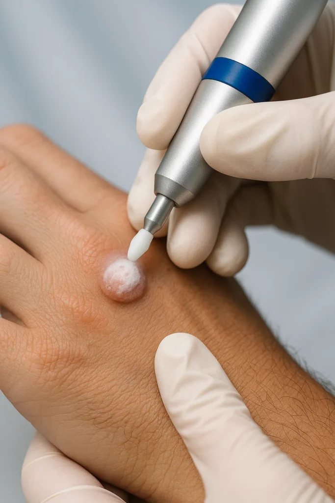 example of wart removal Marlow using cryopen