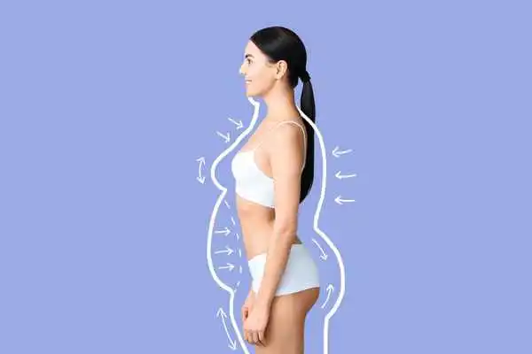 image of woman experiencing fat reduction treatment Marlow