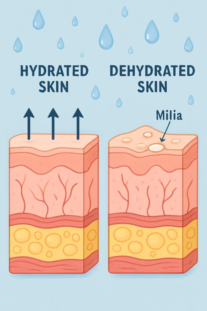 The importance of hydration and milia production Marlow